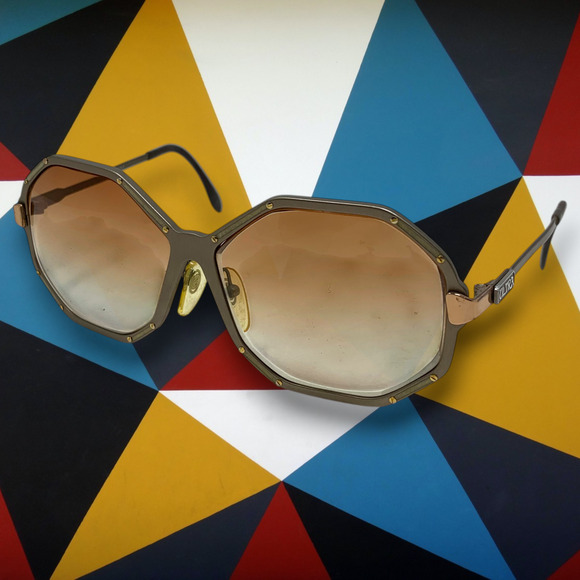 Vintage ULTRA “Harem” Sunglasses Oversized Octagon 1970\'s Glam Disco Germany main image 15